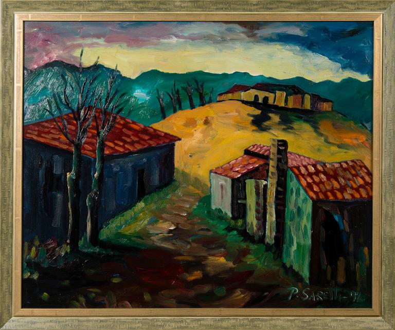 PAAVO SARELLI, oil on board, signed and dated -96.