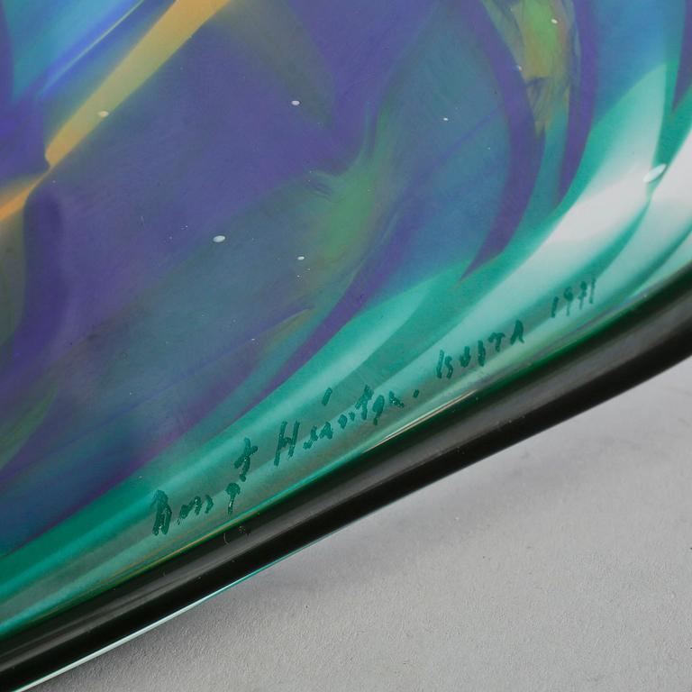 BENGT HEINTZE, a glass sculpture, signed and dated 1971.