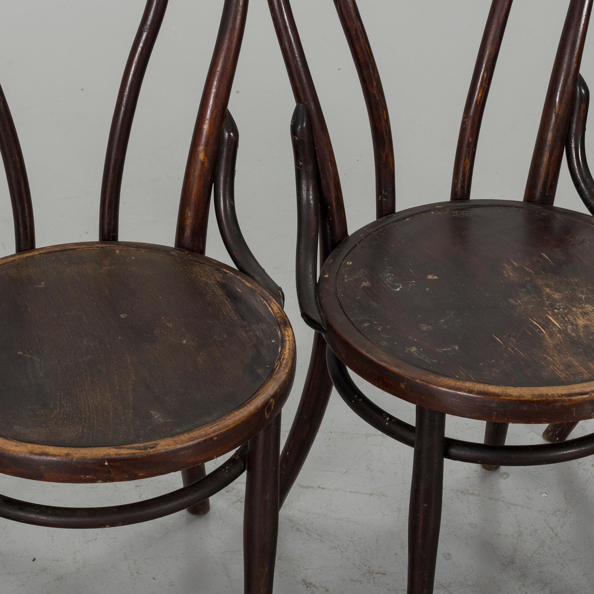 CAFÈSTOLAR, 4 st, Thonet-typ.