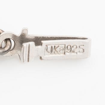 Collier med odlade pärlor, lås silver.