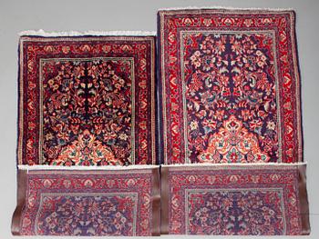 MATTOR, 2 st, Sarouk, old. 145x68 cm resp. 132x66 cm.