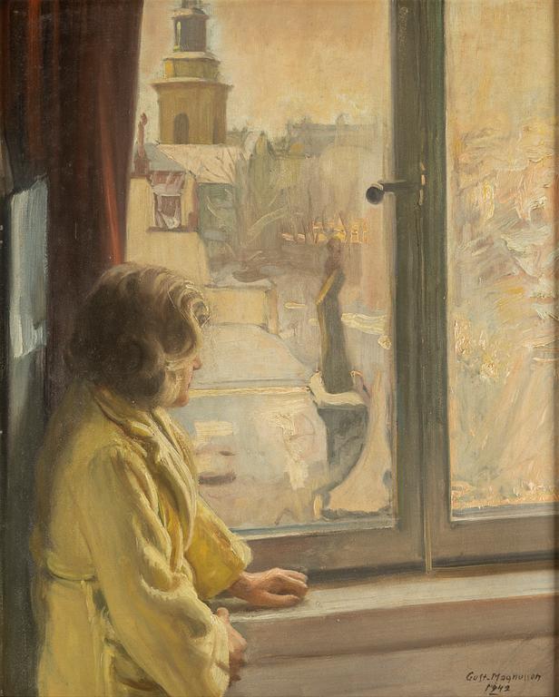 GUSTAF MAGNUSSON, oil on panel, signed and dated 1942.