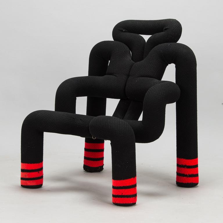 Terje Ekstrøm, a 1980s 'Ekstrem' lounge chair, for Stokke Fabrikker, Norway.