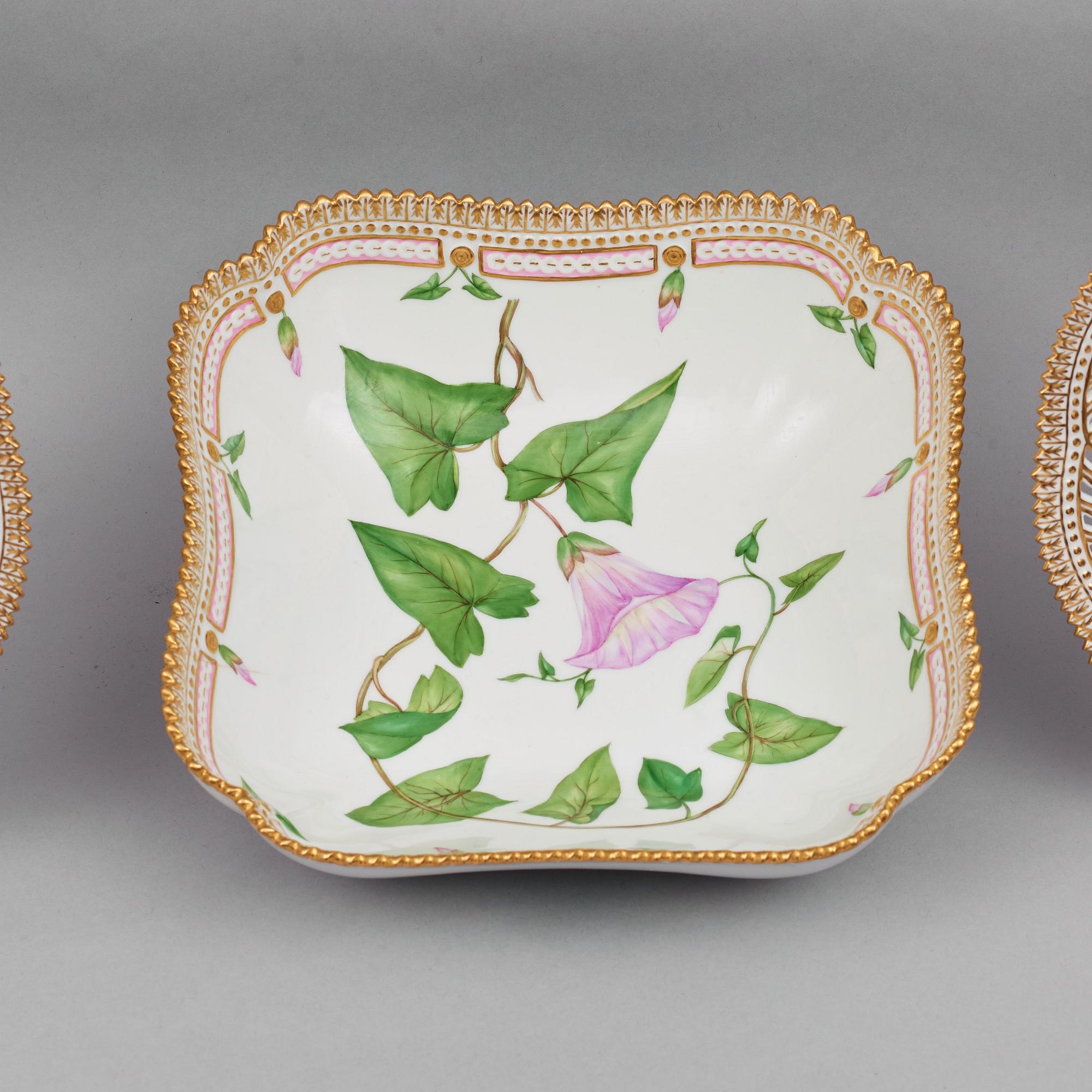 A part Royal Copenhagen 'Flora Danica' dessert service, Denmark, 20th Century. (15 pieces).