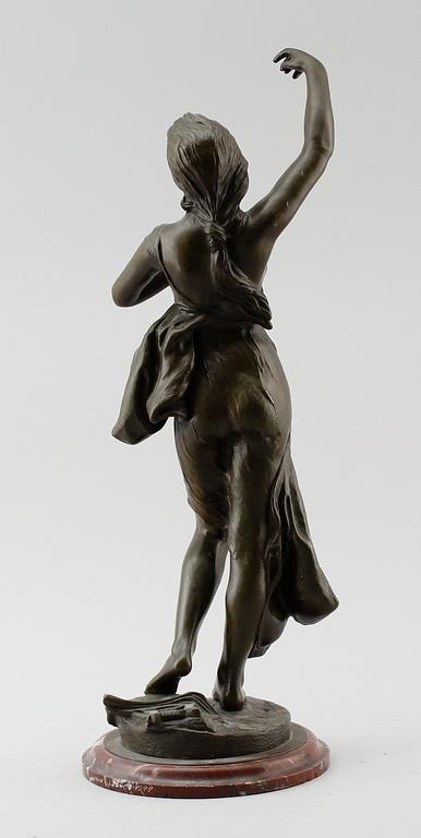 SKULPTUR, brons, Henri Louis Levasseur, signerad.