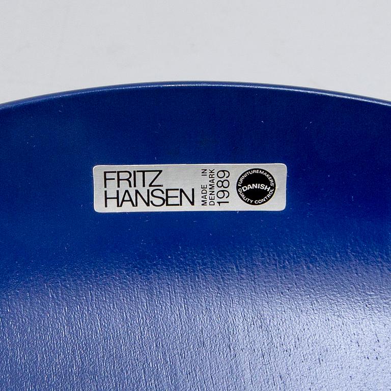 Arne Jacobsen, a Sjuan desk chair for Fritz Hansen Denmark 1989.