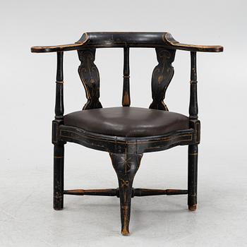 A powdering chair, 18th Century.