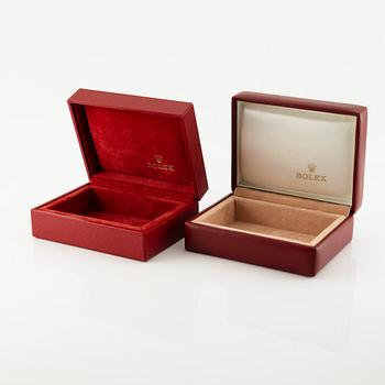 Group of watch boxes, three Rolex, one Audemars Piguet.