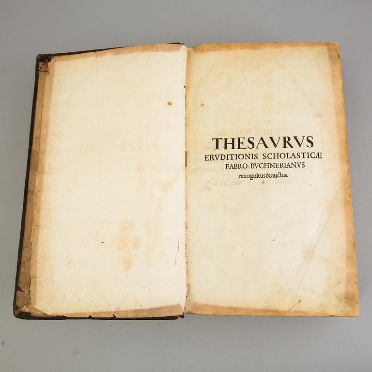 A book, Basilius Faber: Thesaurus Eruditionis Scholasticae. Lipsiae 1686.