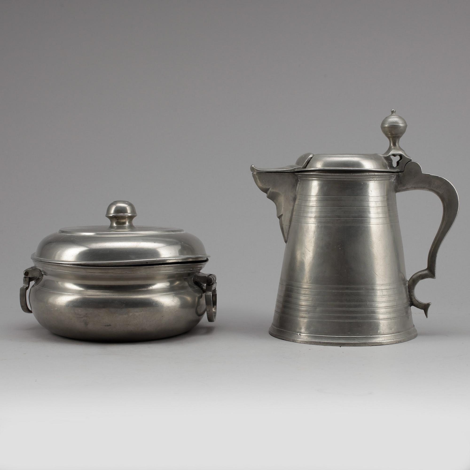 KANNA / STOP samt KAROTT, tenn, troligen 1779 respektive Nyköping, 1838.