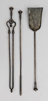 BRASVERKTYG, 3 st, polerat stål, 1800-talets mitt.