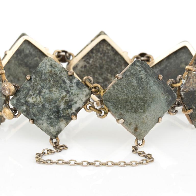 ARMBAND med kolmårdsmarmor.