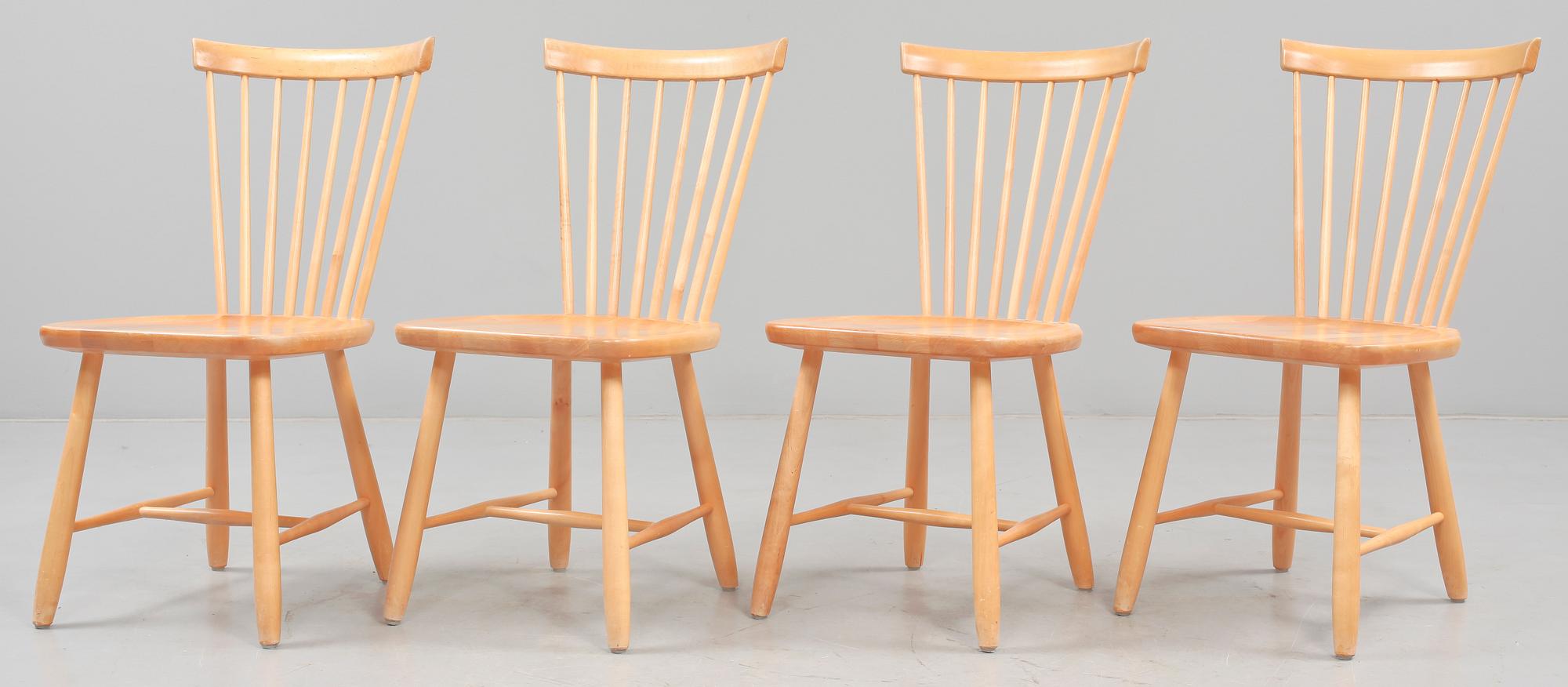 STOLAR, 4 st, "Lilla Åland", Carl Malmsten, Stolab, 1996.