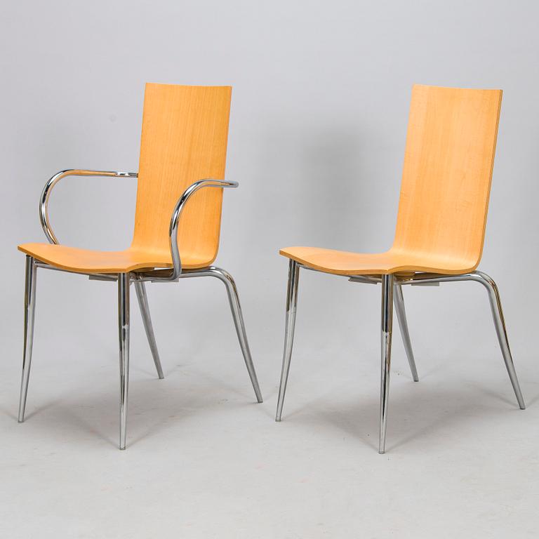 Philippe Starck, stolar, 2 st, "Olly Tango", Driade-Aleph. Italien 2000-tal.