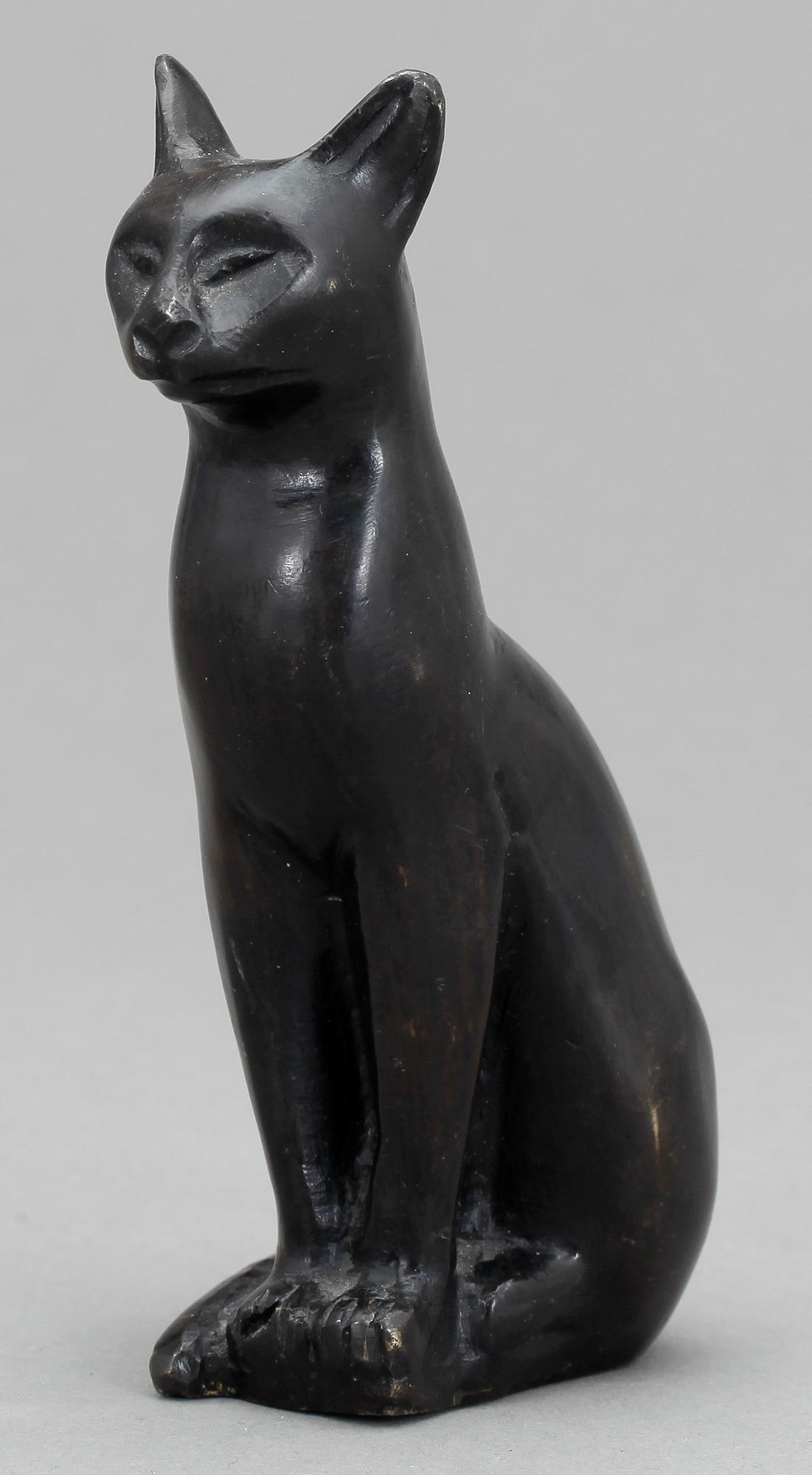 KATTSTATYETT, brons, egyptiserande, 1900-tal.