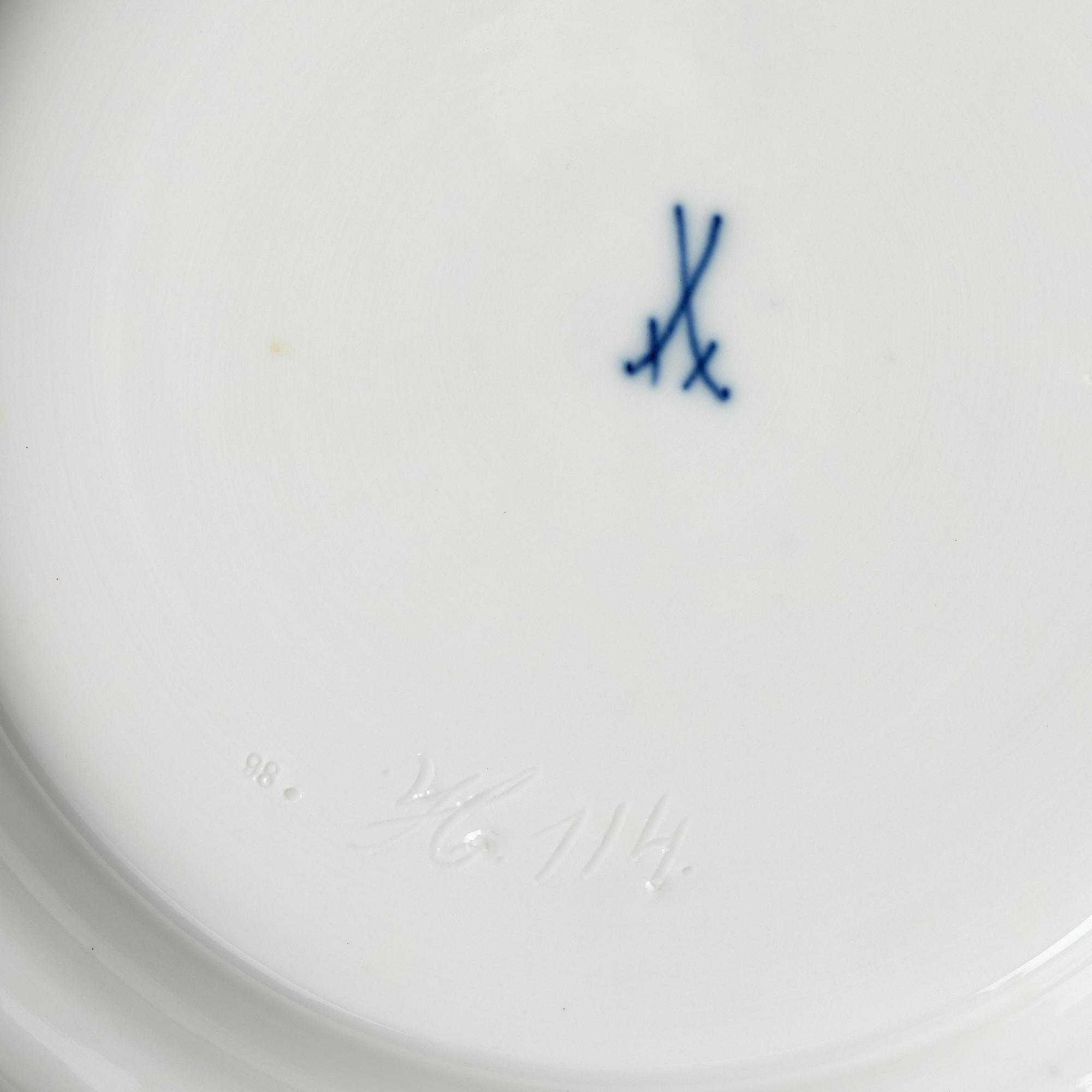 Ytterfoder, ett par, porslin. Meissen, 1890-tal.