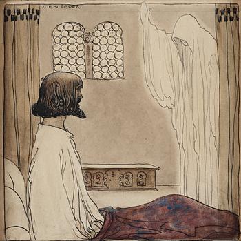 582. John Bauer, "Kung Helamund och slottsrået".