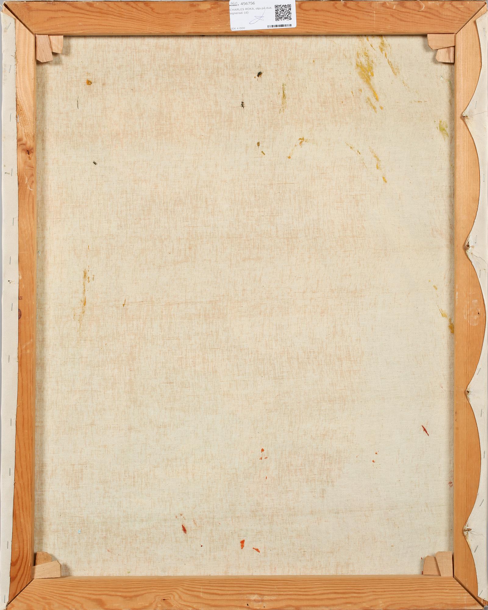 CHARLES ROKA, olja på duk, signerad.