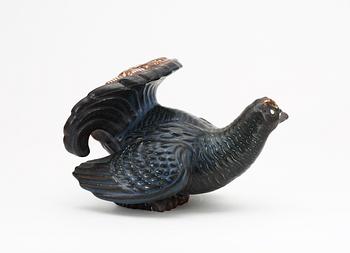 A Gunnar Nylund stoneware figure of a grouse, Rörstrand.