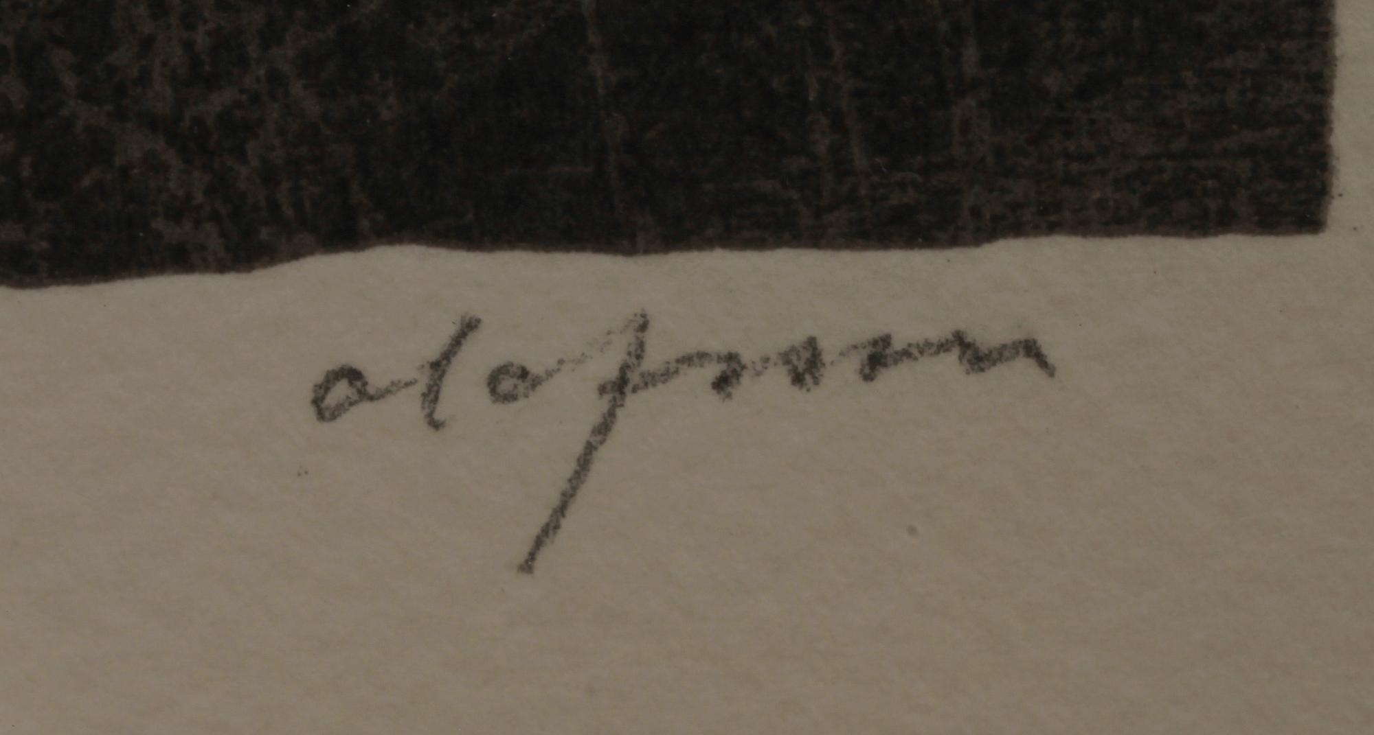 PIERRE OLOFSSON, färglitografi, sign o numr 4/100. Utförd 1992.