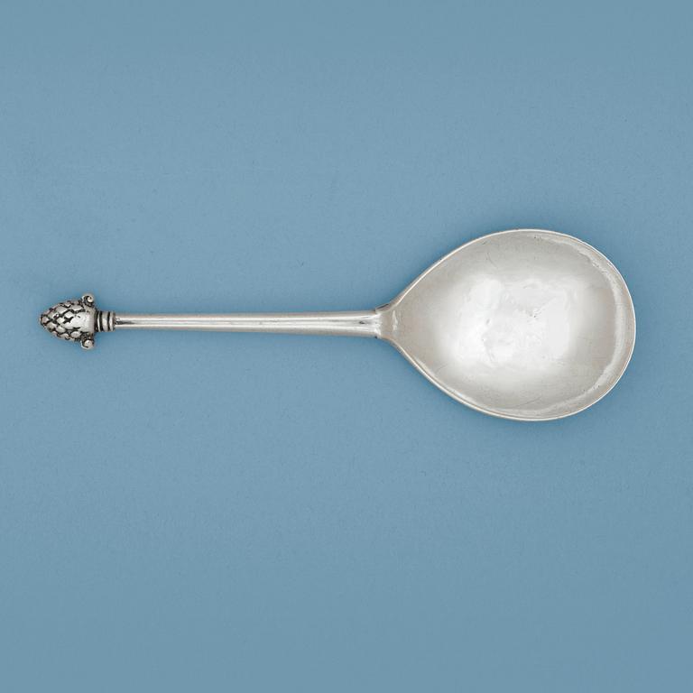 A Danish 17th century silver spoon, marks of Matz Christensen (Viborg 1646-1662).