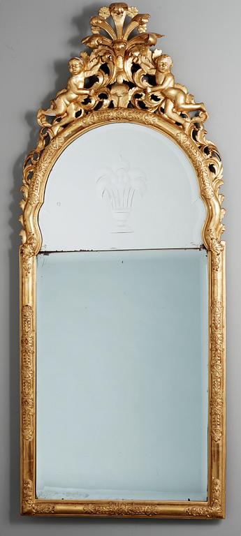 A late baroque style mirror, 19th/20th cent.
