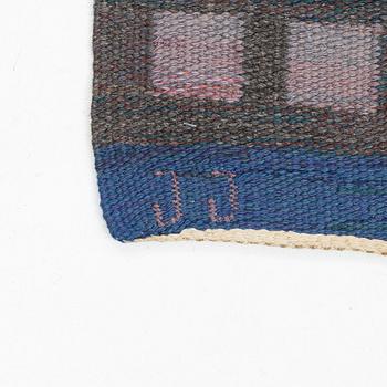 Judith Johansson, a carpet, "Arild", flat weave, ca 248 x 170 cm. Signed JJ.