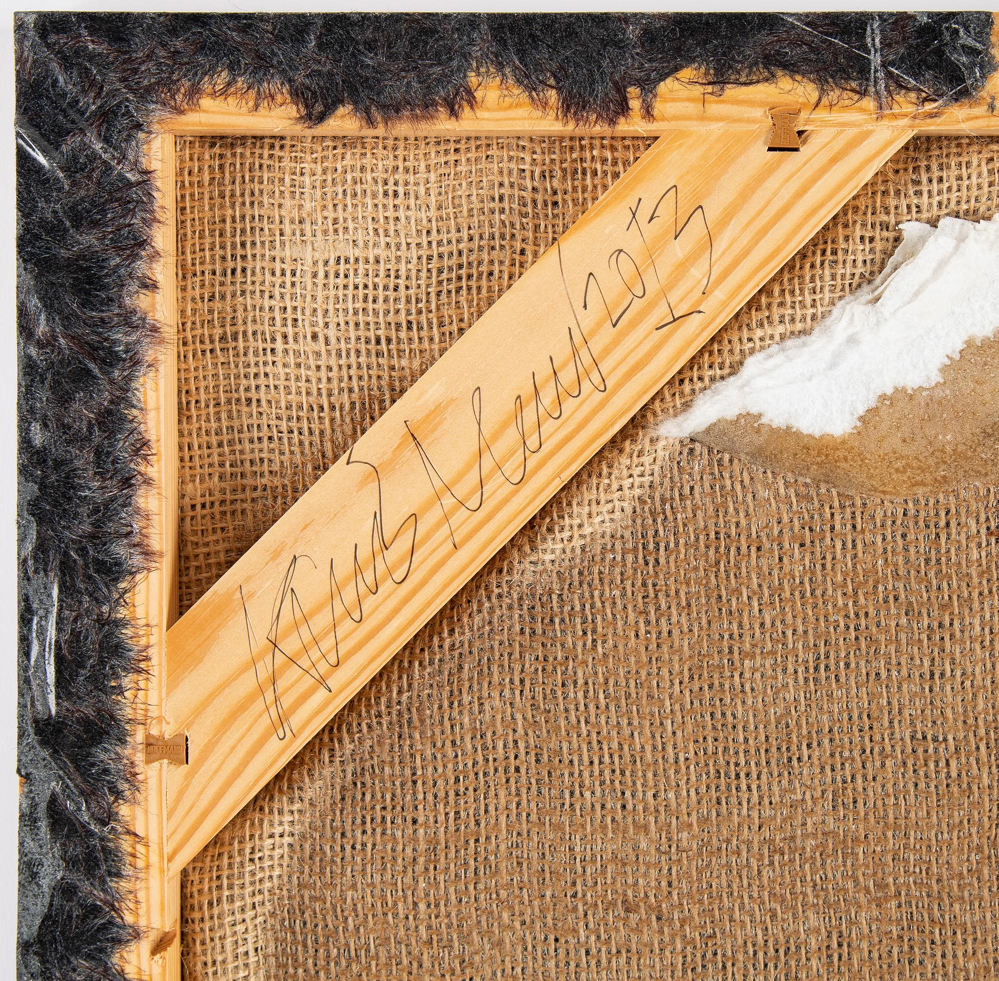 Karl Norin, fuskpäls på duk, vakuumförpackad i plast, signerad och daterad 2013 a tergo.