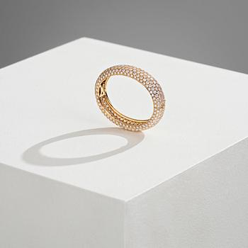Cartier armring 18K guld med runda briljantslipade diamanter.