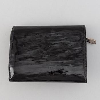 Louis Vuitton, a patent epi wallet.