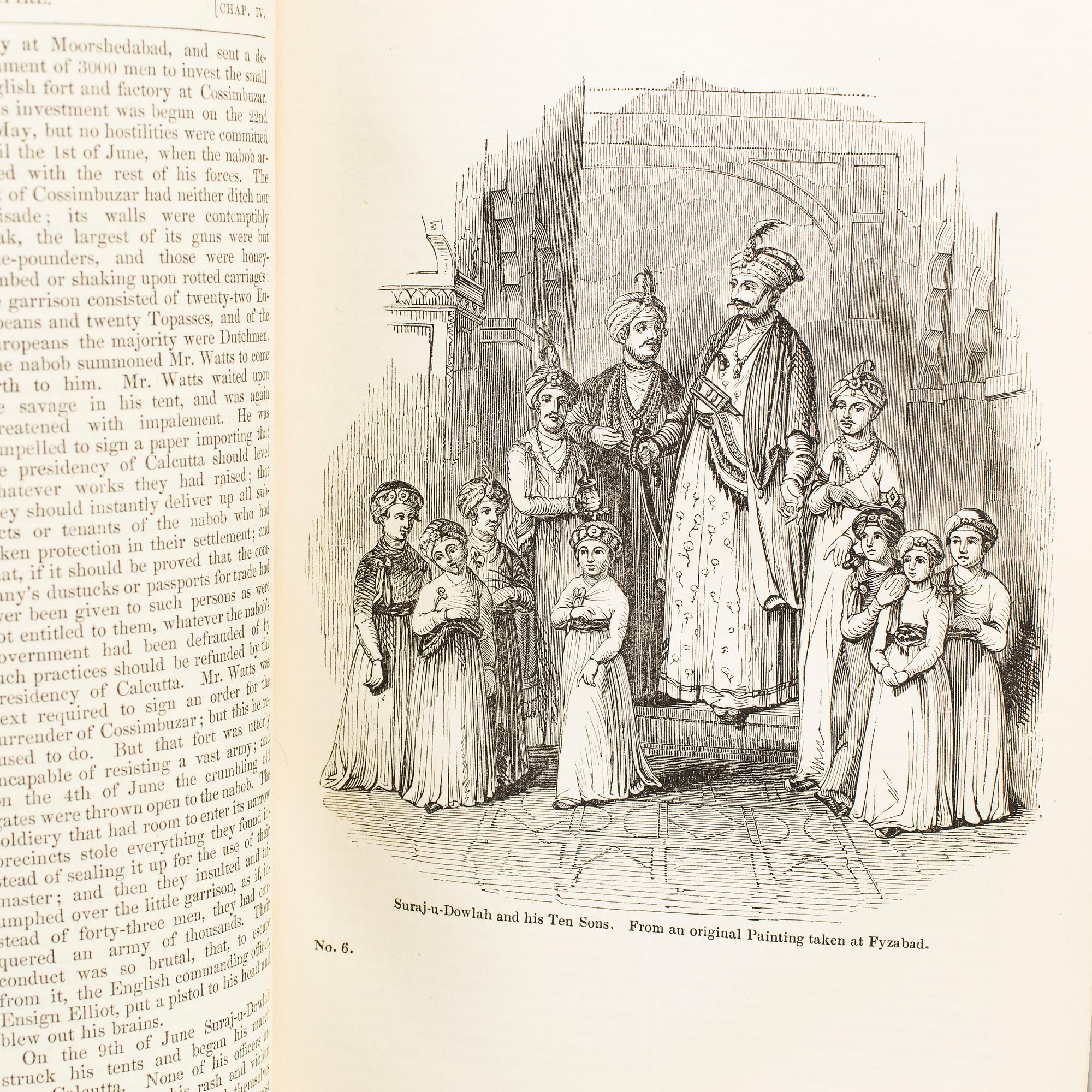 BOOK, 2+1 volumes, about India, among others, Mac Farlane "Indian Empire" part 1+2, 1844.