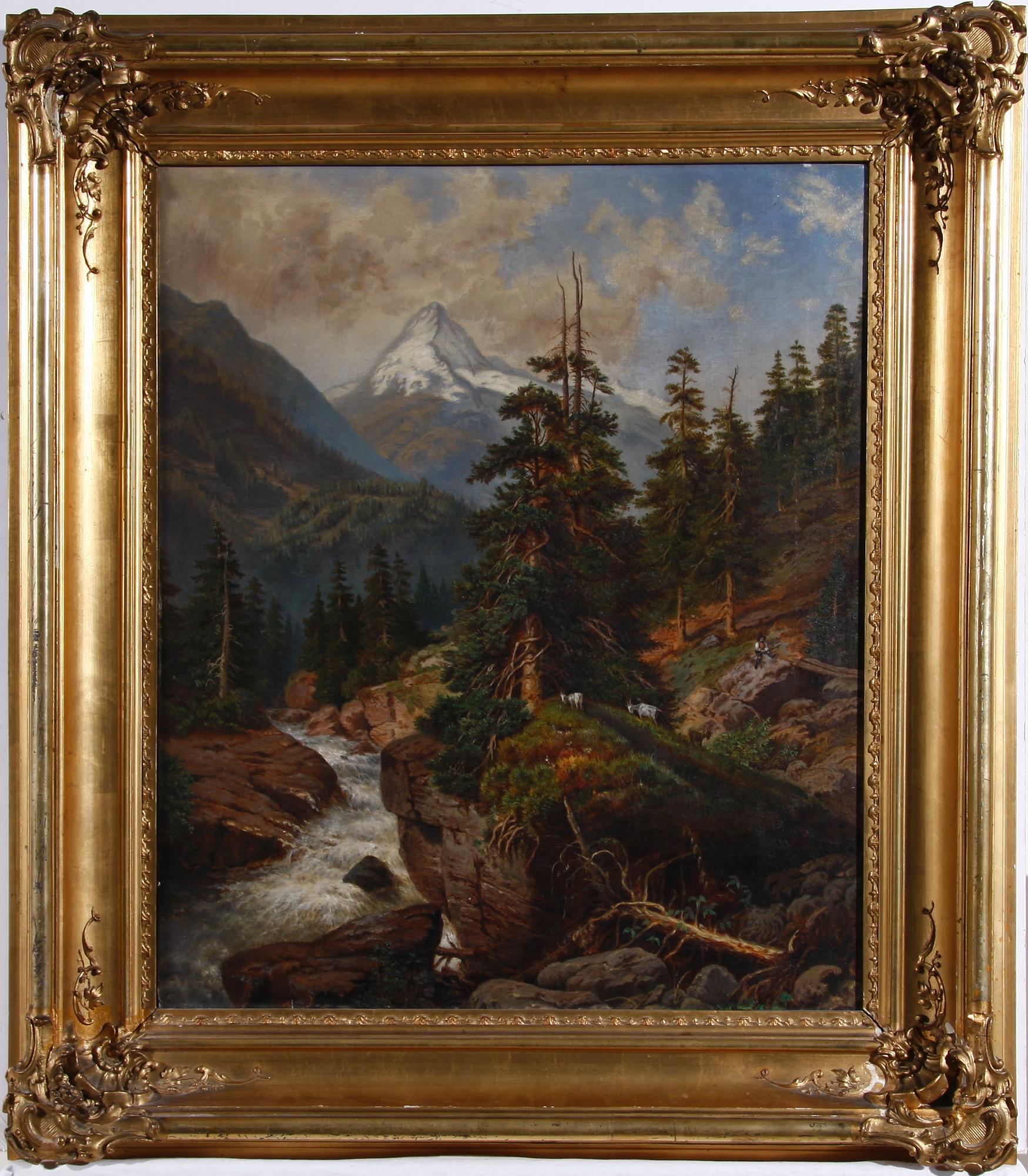 OKÄND KONSTNÄR, olja på duk, monogramsign o dat 1867.