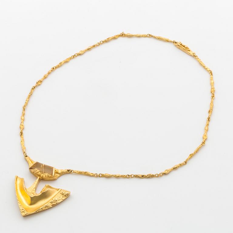 BJÖRN WECKSTRÖM, 18K gold necklace, Lapponia 1988,