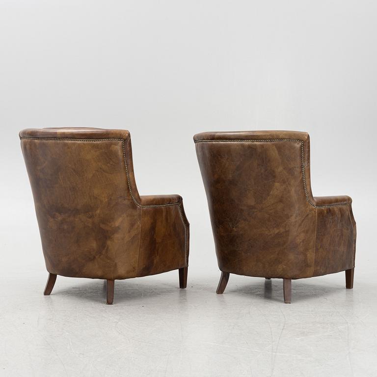 Clubfåtöljer, ett par, 1900-talets andra hälft.