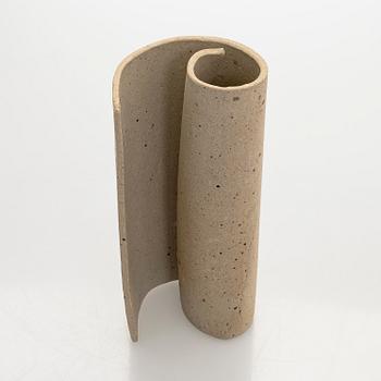 Kyllikki Salmenhaara, a 'Winding' stoneware sculpture, signed KS.