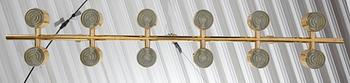 Hans-Agne Jakobsson, a 12 lights brass ceiling lamp, model 746/12, Markaryd, Sweden, 1960-70's.