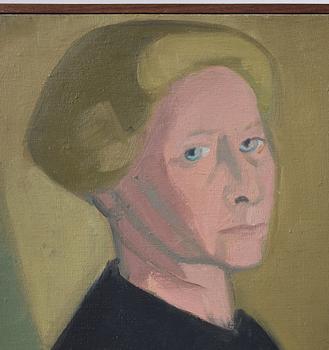 Vera Frisén, olja på uppfodrad duk, signerad.