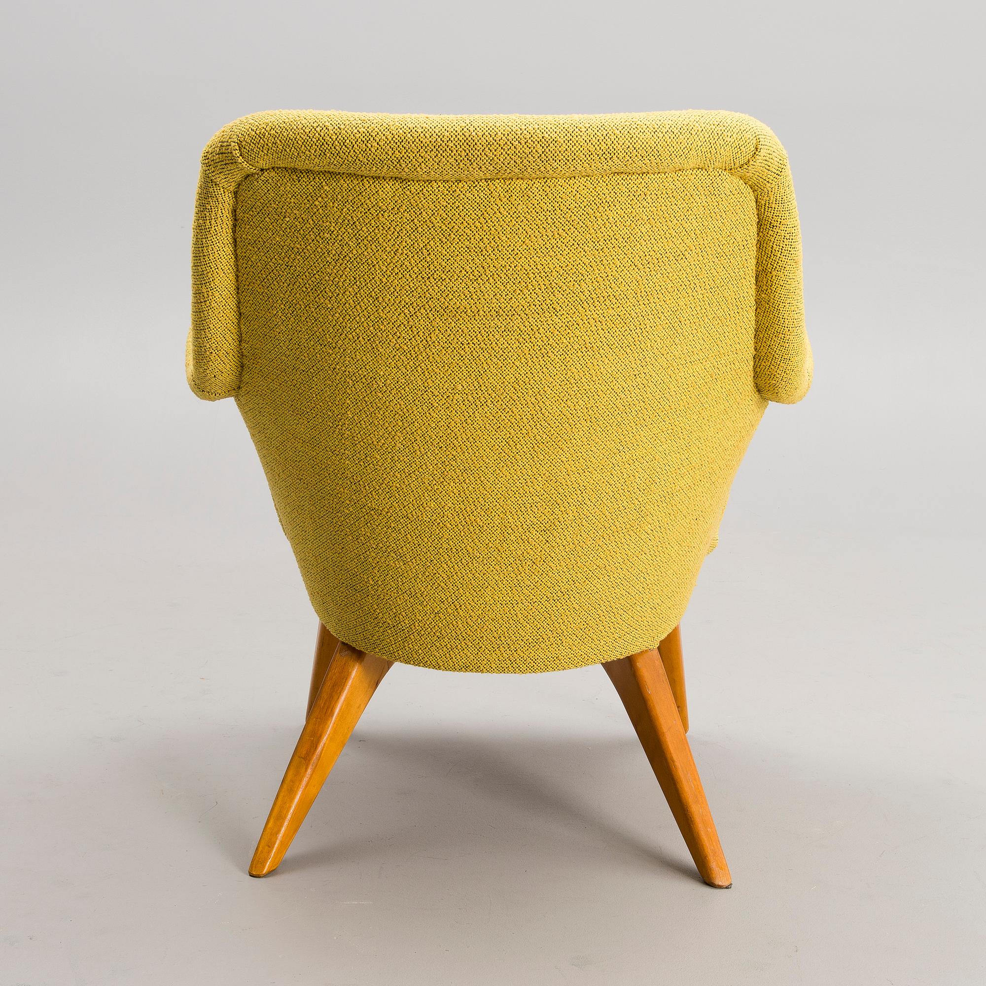 CARL GUSTAF HIORT AF ORNÄS, fåtölj,  "Pedro", tillverkare Hiort Tuote Puunveisto Oy - Träsnideri Ab, 1900-talets mitt.