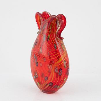 Vase, glass, probably Murano, Italy.