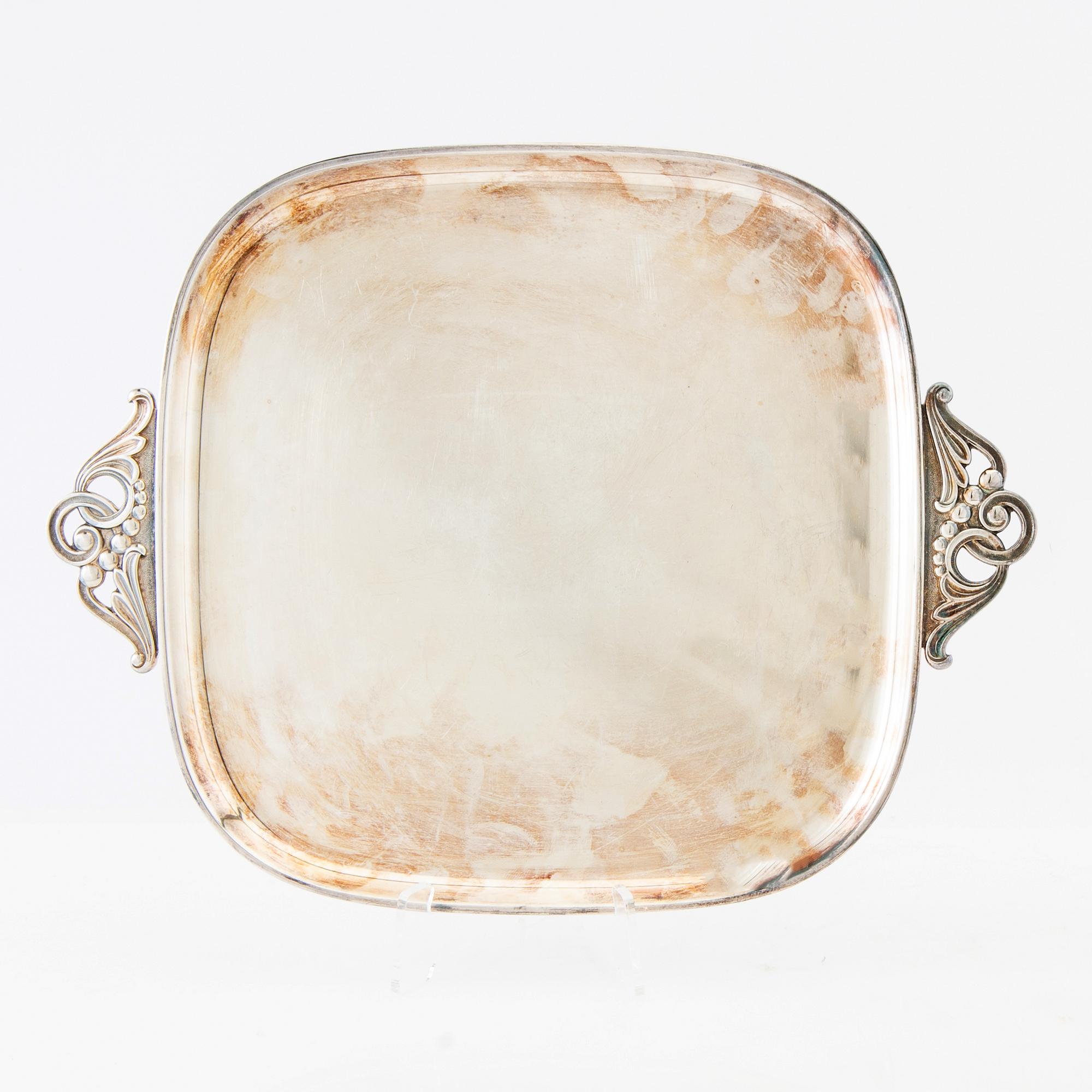 Serving dish/bowl "Bellis" GAB silverplate 1930s/40s.