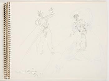 Lotte Laserstein, Sketchbook with approximately 42 drawings, of which 1 is signed.