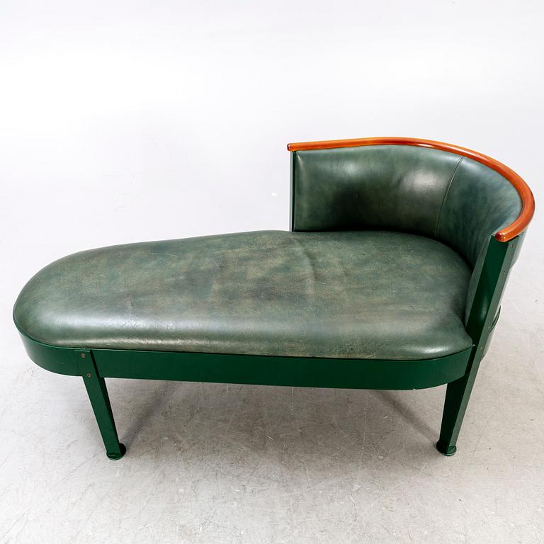 Mats Theselius, a metal and leather "Canapé" chaise longue from Källemo later part of the 20th century.