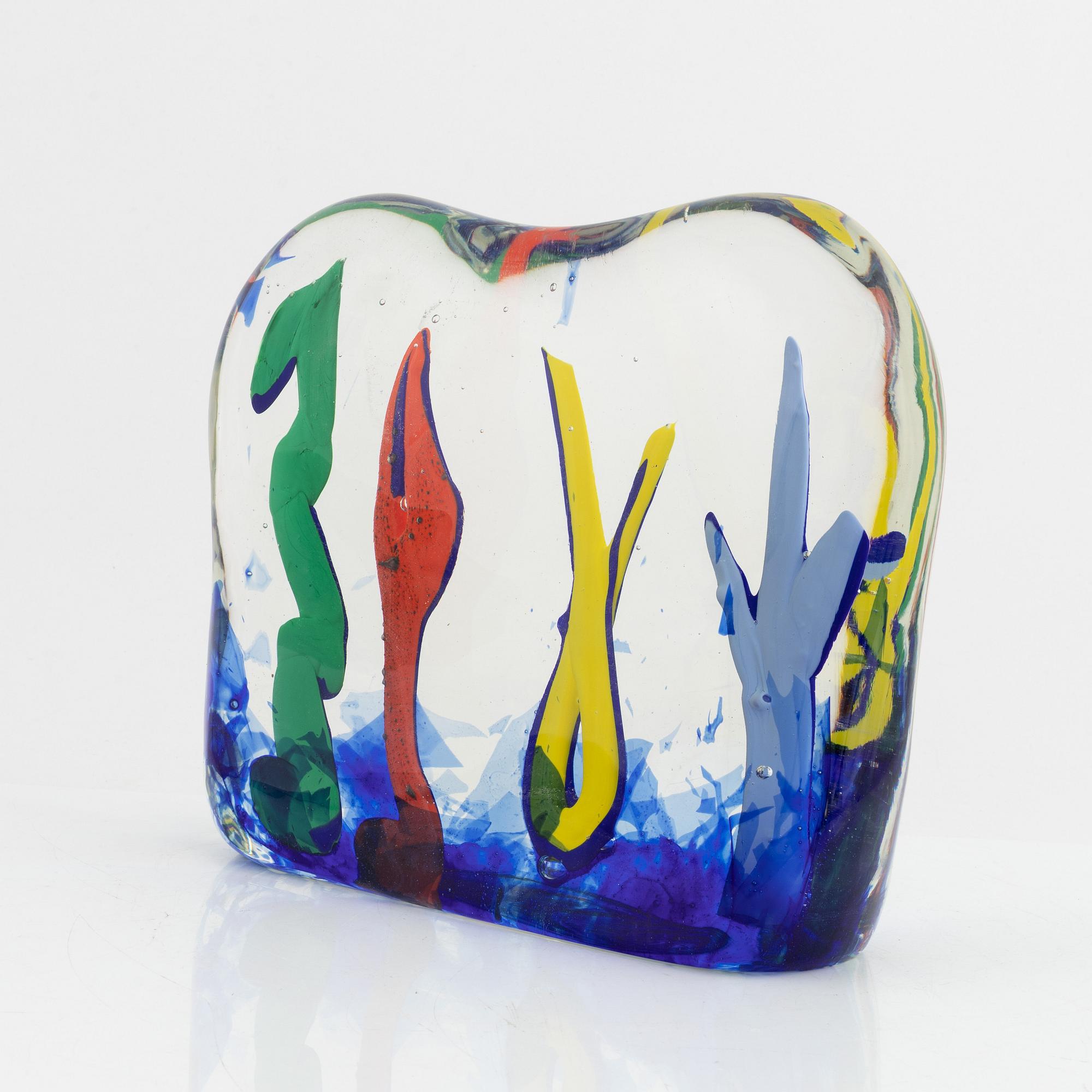 Riccardo Licata, skulptur, glas, signerad Riccardo Licata och numrerad 6/6.