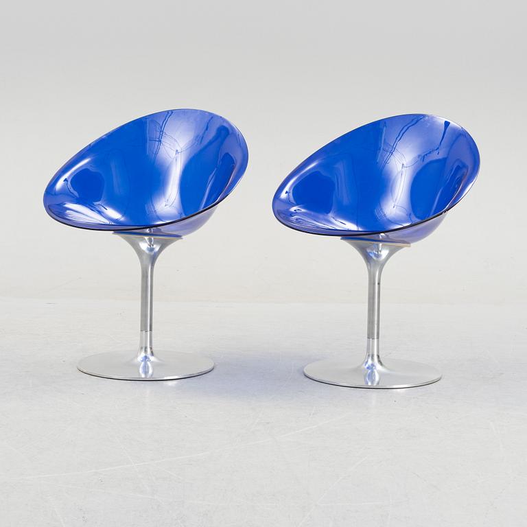 Philippe Starck, a pair of 'Eros' chairs from Kartell, Italy.