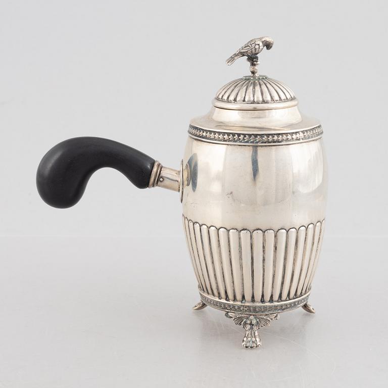 Coffee pot, silver, Empire style, CG Hallberg Stockholm, 1932.