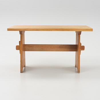 Göran Malmvall, a pinewood table and four chairs. Svensk Fur, mid 20th century.