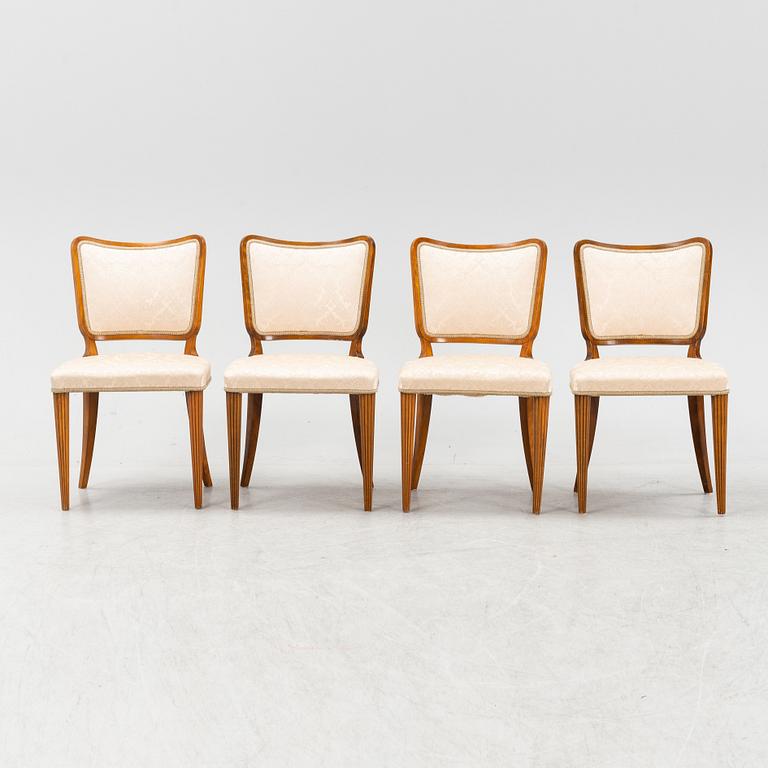 Stolar, 4 st, Swedish Modern, 1940-tal.