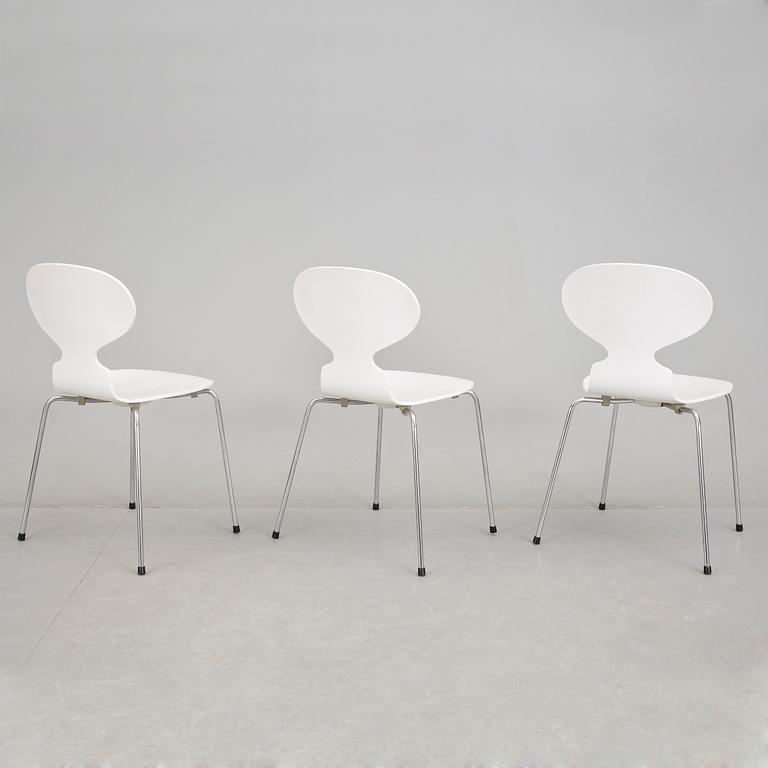 STOLAR, 3 st. "Myran". Arne Jacobsen, Fritz Hansen, Danmark.