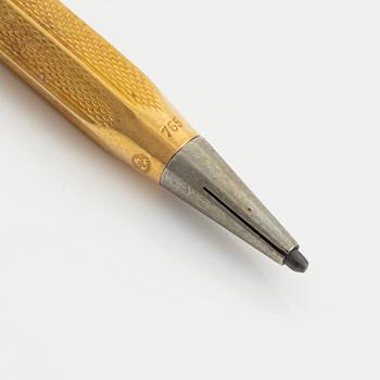 Pen and wick trimmer/cigar cutter, partly 18K gold.