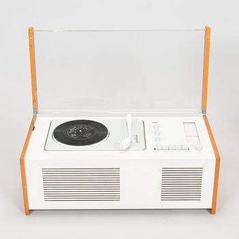 Dieter Rams, radiogrammofoni, "Phonosuper SK-5", Hans Gugelot & Dieter Rams, sekä kaiuttimet, "L1", Braun AG. Saksa, 1950-60-luku.